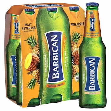 Barbican Pineapple Flavour Non-Alcoholic Malt Beverage Bottle, 330ml Pack of 6