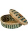 Ayra Ethnic Amira Natural Cane Storage Basket with Lid, Medium