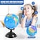 Rotating World Globe 8 Inch Spinning Earth Globe with Stand for Kids Learning Geography Classroom Education or Office Home Decorations