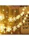 Christmas Lights, 20 Ft 40 LED Snowflake String Lights Battery Operated Waterproof Fairy Lights for Home, Party, Wedding, Garden, Xmas Patio Bedroom Indoor Outdoor Celebration Lighting (Warm White)
