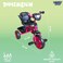 Lovely Baby Kids/Children Smart Design Tricycle LB 3390 with LED Lights, Music, and Rear Basket - Pink