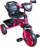 Lovely Baby Kids/Children Smart Design Tricycle LB 3390 with LED Lights, Music, and Rear Basket - Pink