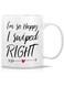 Retreez Funny Mug - I'm So Happy I Swiped Right 11 Oz Ceramic Coffee Mugs - Funny, Sarcasm, Motivational, Inspirational birthday gifts for dating dates, husband, wife, boyfriend, girlfriend, friends