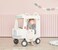 YaYa Ride-on Bus Roof Car Y032 for Kids, Push Car w/ Light, Music, Rotating Wheels, Drive &amp; Sliding Footrest 1-3 Yrs - White