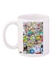 Printed Ceramic Coffee Mug Multicolour