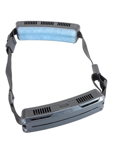 Wearable Waist Fan, 3 Speeds Strong Airflow Handsfree Portable Belt Fan, 5000mAh Battery Operated Rechargeable Body Fan for Outdoor Works, Travel, Camping, Hiking, Farm