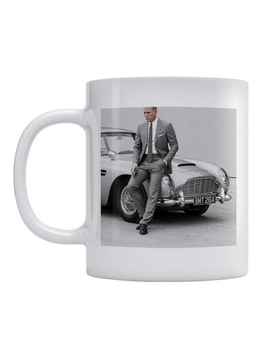 Daniel Craig James Bond Printed Mug White/Grey/Black