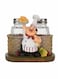 Glass Spice Jars, Salt and Pepper Shakers, Chef Decorative Statue Spice Organizer with Holder Figurine Gift for Family, Kitchen, Restaurant, Cafe, Bakery Seasoning Jar, Creative Handicraft Gifts