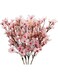 Uieke 4Pcs Artificial Cherry Blossom Flower, Silk Peach Flowers Fake Plants Arrangement for DIY Garden Home Wedding Party Decor Pink