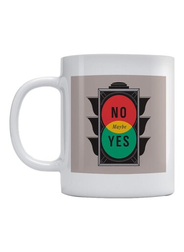 Traffic Light Printed Mug White/Green/Red