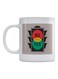 Traffic Light Printed Mug White/Green/Red