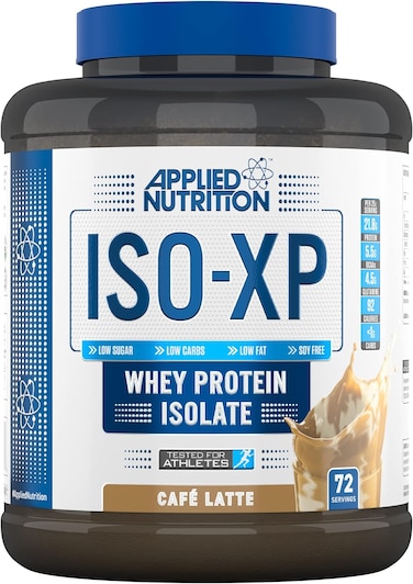 Applied Nutrition ISO XP Whey Isolate, Pure Whey Protein Isolate Powder ISO-XP, ISO Whey Premium With Glutamine And BCAAs (1.8kg - 72 Servings) (Cafe Latte)