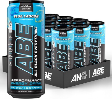 Applied Nutrition ABE Energy &amp; Performance Drink Blue Lagoon 330ml (Box of 12 PCS) Pre Workout Can