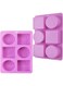 ionEgg Rectangle and Oval Silicone Soap Mold With Leaf Patterns, Pack of 2