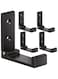 SWIUKPHE 5 Pcs Folding Coat Hooks, Wall Hooks for Hanging Coat Towel Hooks Hardware Heavy Duty Aluminum Alloy Headphone Holder Hooks No Rust Wall Mounted Bags, for Hanging Coat, Hat, Towel, Bag(Black)
