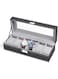 NEX Wlife 6 Slot Leather Watch Box Display Case Organizer Glass Jewelry Storage Black