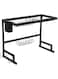 Dubai Gallery Stainless Steel Over Sink Dish Drying Rack Black 67X10X35Cm