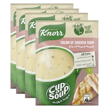 كنور شوربة كريمة الدجاج، 22 غرام، حزمة من 4