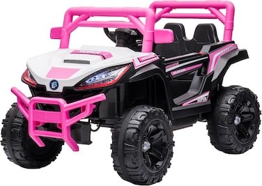 Lovely Baby LB 3090E Kids Battery Operated Ride-On Car/Jeep with EVA Wheels, 12V7AMP, 100% Assembled, Ages 1-4 Years - Pink