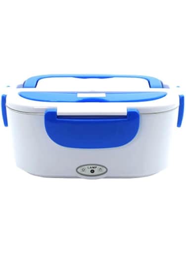 Dubai Gallery Portable Electric Lunch Box White/Blue 23.8X10.8X10.8Cm AMZ-N44173468A