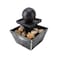 Modern Tabletop Water Fountain with LED Light, Decorative Indoor Desk &amp; Bedroom Relaxation Piece