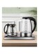 showkah&reg; Electric Kettle CS-997 Dual Pot Kettle, 2-in-1 Tea Maker, 2.2L Glass Kettle + 1.5L Teapot with Tea Strainer &amp; Stove style Induction Base Electric Heat Kettle (CS-997)