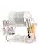 2-Tier Dish Drying Rack With Removable Drain Board White/Silver 41.5x14x25.5cm