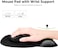 EooCoo Mouse Pad with Wrist Support,Ergonomic Mousepad with Memory Foam Wrist Rest,Mouse Mat Non-Slip Rubber Base,4mm Ultra Thin Wear Resistant Matt Desk Accessories for PC Laptop,Gaming,Office,Black