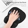 EooCoo Mouse Pad with Wrist Support,Ergonomic Mousepad with Memory Foam Wrist Rest,Mouse Mat Non-Slip Rubber Base,4mm Ultra Thin Wear Resistant Matt Desk Accessories for PC Laptop,Gaming,Office,Black