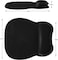 EooCoo Mouse Pad with Wrist Support,Ergonomic Mousepad with Memory Foam Wrist Rest,Mouse Mat Non-Slip Rubber Base,4mm Ultra Thin Wear Resistant Matt Desk Accessories for PC Laptop,Gaming,Office,Black