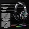 EKSA USB Gaming Headset for PC - Computer Headphones with 7.1 Surround Sound Stereo Noise Canceling Mic/Microphone RGB Light - Gaming Headphones for PS4/PS5 Console Laptop, Wired