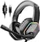 EKSA USB Gaming Headset for PC - Computer Headphones with 7.1 Surround Sound Stereo Noise Canceling Mic/Microphone RGB Light - Gaming Headphones for PS4/PS5 Console Laptop, Wired