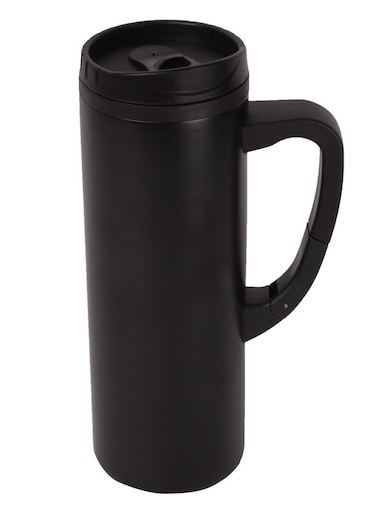Boomug Stainless Steel Mug with Handle, 450 ml, Vacuum Lid, Leakproof