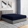 MUSA&Acirc;&reg; Deep Pockets Fitted Sheet - 100% Cotton Luxury Bedding Set (Navy, 180 x 200cm)