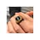 Digital Smart Ring with LED Display, White and Gold Design, Premium Finish