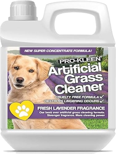 Pro-Kleen Artificial Grass Cleaner for Dogs and Pet Friendly Cruelty Free Disinfectant with Deodoriser 4 in 1 (10:1 Super Concentrate Makes 10 Litres) (1 Litre (Lavender))