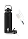 Fjbottle Stainless Steel Water Bottle with Straw 950 ml / 1200 ml - 2 x Lids BPA-Free Water Bottle Leak-Proof Sports Bicycle Thermal Flask for Fizz, School, Fitness