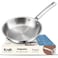 follow your imagination Futuretec Triply Stainless Steel Cookware Frypan - 2.2 Litre, 24 Cm / 2.5 Mm Thick/Fry Pan For Roti, Egg, Chilla Tawa/Induction And Gas Base / 5 Year Warranty