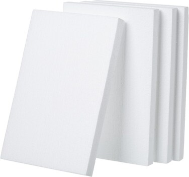 3 Pack White Craft Foam A4 Size (2cm Thick) &ndash; Polystyrene Thermocol Styrofoam Sheets for Art Sculpting, Flower Arrangements, Modeling, DIY Crafts, School, Office &amp; Home