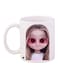 Cartoon Girl Printed Coffee Mug White/Brown/Pink