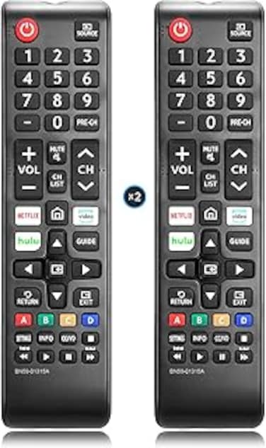 saiyuanxing yooyun [2-Pack] Universal Remote for All Samsung TV Remote, Replacement Compatible for All Samsung Smart TV, LED, LCD, HDTV, 3D, Series TV (BN59-01315A)