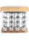 16 Pcs Spice Jar Set with Stand, Glass Spice Containers with Airtight Lids &amp; Metal Rack, Countertop Spice Organizer, Seasoning Storage Jars for Kitchen, Spice Rack Herb Jar Set