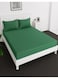 Deep Fitted Elastic Bedsheet Set With Pillow Covers, King/Queen/Double/Single Sizes, Color Green, Depth 30cm