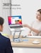 Tounee Telescopic Laptop Stand for Desk with 360&deg; Swivel Base, Sit to Stand, Height Adjustable, Portable Riser Holder for Good Posture, Compatible with MacBook Pro, All Laptops 10-17" (SILVER)
