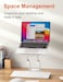 Tounee Telescopic Laptop Stand for Desk with 360&deg; Swivel Base, Sit to Stand, Height Adjustable, Portable Riser Holder for Good Posture, Compatible with MacBook Pro, All Laptops 10-17" (SILVER)
