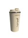 white stainless steel coffee cup thermos Muslim cup with lid