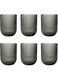 Productions 6 Pack Transparent Black 240ml High Glass Quality Premium Glass Stylish &amp; Durable For Beverage Serving