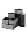 6-Piece Foldable Closet Organizer Grey/White