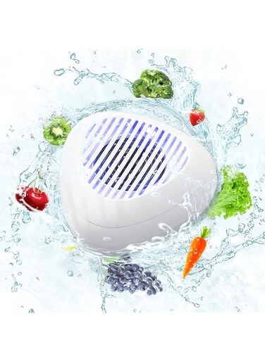 Azonee Fruit and Vegetable Washing Machine, Fruit Cleaner Device,Fruit Cleaner Device in Water for with OH-ion Purification Technology for Cleaning Fruit,Vegetable,Rice,Tableware(White)