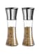 TOMVAES Salt and Pepper Grinder Set, 304 Stainless Steel with Clear Lead-Free Glass, 6x6x20 cm, Adjustable Coarse or Fine Grinding, Dustproof and Hygienic with Smooth Ergonomic Handle